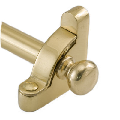 Zoroufy 48" Heritage Roped Tubular Stair Rod Set Regular Brackets Round Finial - Finish: Polished Brass at Sears.com