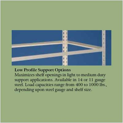 Tennsco Z Line Low Profile Shelf Levels - Color: Medium Grey, Dimensions (W x D x H): 48" x 24" x 84" at Sears.com
