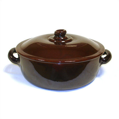 Piral Terracotta 4.5-qt. Saucier with Lid - Heat Diffuser: None  Color: Brown