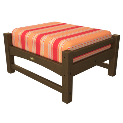 Polywood Trex Outdoor Rockport Club Ottoman - Color: Tree House / Bravada Salsa at Sears.com