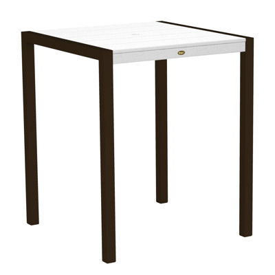 Polywood Trex Outdoor Surf City Bar Height Dining Table - Color: Textured Bronze/Classic White, Size: 36" x 36" at Sears.com