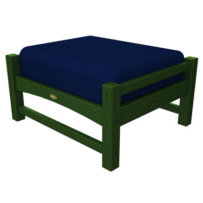 Polywood Trex Outdoor Rockport Club Ottoman - Color: Rainforest Canopy / Navy at Sears.com
