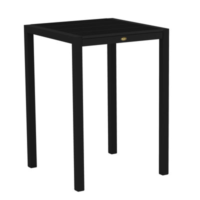 Polywood Trex Outdoor Surf City Bar Height Dining Table - Size: 30" x 30", Color: Textured Black/Charcoal Black at Sears.com