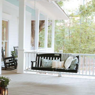 Polywood Trex Outdoor Yacht Club Porch Swing with Cushion - Color: Classic White at Sears.com