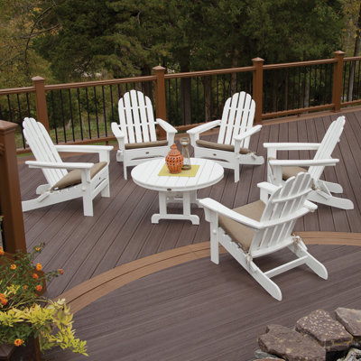 Polywood Trex Outdoor Cape Cod 6 Piece Adirondack Conversation Set - Color: Vintage Lantern at Sears.com