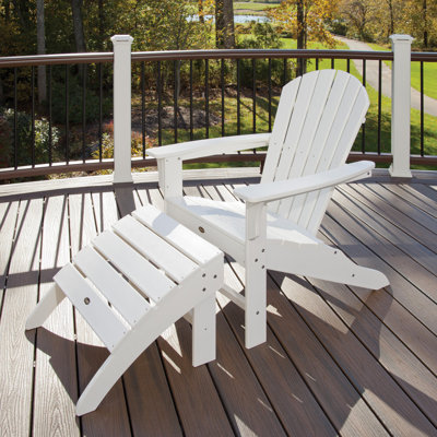 Polywood Trex Outdoor Cape Cod 2 Piece Folding Seating Set - Color: Classic White at Sears.com