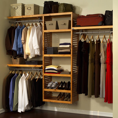 John Louis Inc. Deluxe 16" Deep Closet Organizer Set in Honey Maple at Sears.com