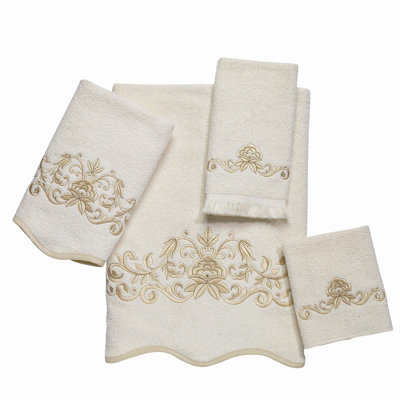 Avanti Linens Premier Venetian Scroll Scallop 4 Piece Towel Set at Sears.com