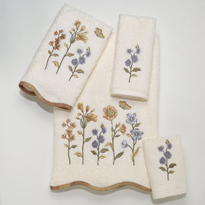 Avanti Linens Premier Country Floral 4 Piece Towel Set - Color: Ivory at Sears.com