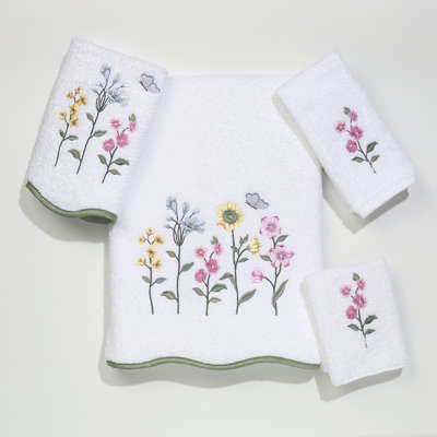 Avanti Linens Premier Country Floral 4 Piece Towel Set - Color: White at Sears.com