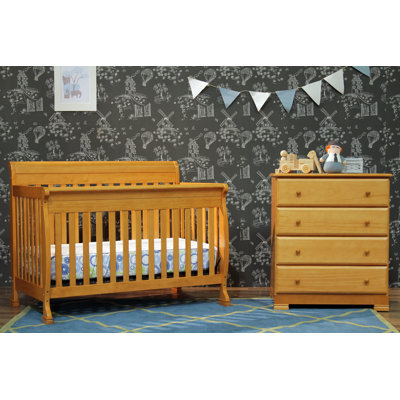 DaVinci Kalani 4 in 1 Convertible Crib with Toddler Rail in Honey Oak at Sears.com
