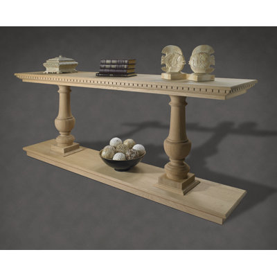 A&E Wood Designs French Restoration Large Provence Dual Baluster Console Table - Finish: Brushed Grey at Sears.com
