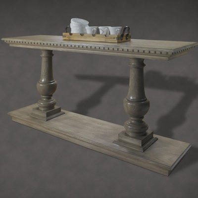 A&E Wood Designs French Restoration Small Provence Dual Baluster Console Table - Finish: Pearl White at Sears.com
