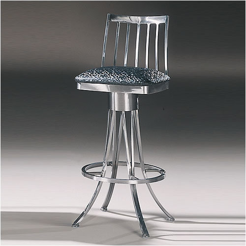 Johnston Casuals Latitude Contemp. Barstool -Seat Height:26" Counter Height, Seat Type:Fabric -Antique Glass Rust, Metal Finish:Chrome (Matte Fin at Sears.com