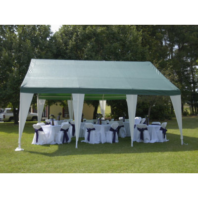 Shop by category Smartxchoices 10' x 20' Outdoor White Waterproof Gazebo Canopy Tent with 6 Removable Sidewalls and Windows Heavy Duty Tent for Party Wedding Events Beach BBQ (10' x 20' with 6 Sidewalls).