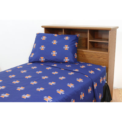 College Covers NCAA Cotton Sateen Sheet Set - Size: Queen, NCAA Team: Illinois at Sears.com