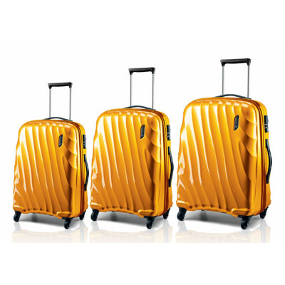 Carlton Travel Goods Dune Polycarbonate Spinner Trolley 3pc Luggage Set - Color: Canary at Sears.com