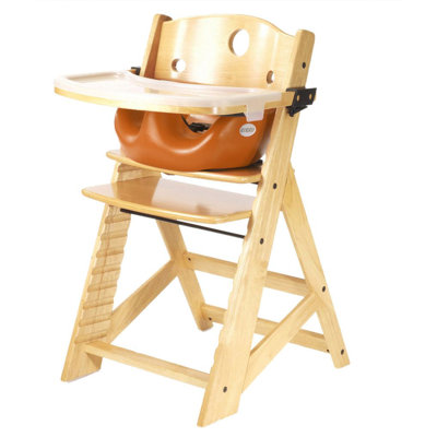 Keekaroo Height Right Kids High Chair with Insert and Tray - Insert Color: Pumpkin, Finish: Natural at Sears.com