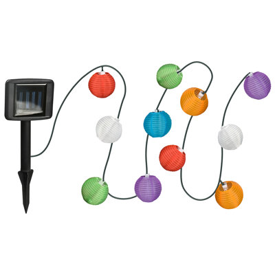 Paradise Garden Lighting Fabric Lantern 10 Light Solar String Light Set at Sears.com