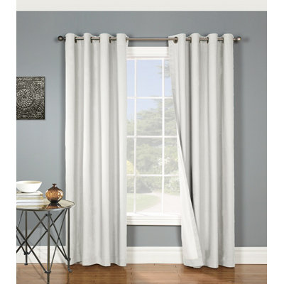 Commonwealth Home Fashions Nantucket Insulated Brushed Cotton Twill Window Panel - Color: White, Size: 108" H x 54" W at Sears.com
