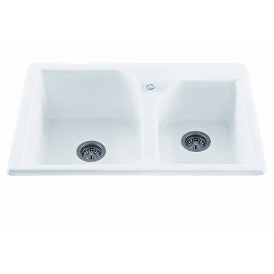 Reliance Whirlpools Discovery Double Bowl Kitchen Sink - Finish: Linen, Faucet Drillings: Two Holes at Sears.com