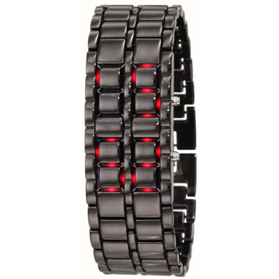 GGI INTERNATIONAL Men's LED Digital Bracelet Watch - Color: Black, Led Color: Red at Sears.com
