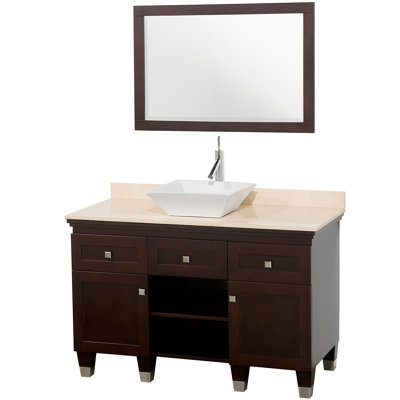 Wyndham Collection Premiere 48" Bathroom Vanity Set - Finish: White, Vanity Top Choice: Ivory Marble, Sink Choice: White Porcelain at Sears.com
