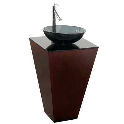 Wyndham Collection Esprit Pedestal Bathroom Vanity Set in Espresso - Sink Choice: White Porcelain at Sears.com