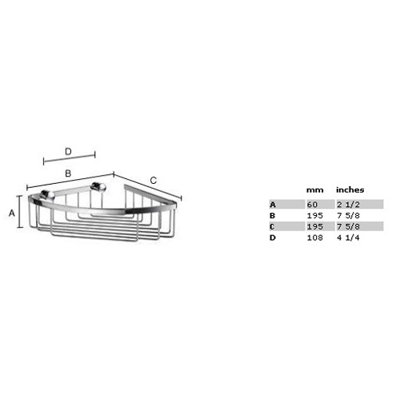 Smedbo Sideline Corner Triangular Soap Basket - Finish / Type: Polished Chrome / Double Basket at Sears.com