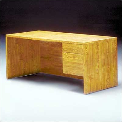 High Point Furniture Bravo Panel 66" W Single Pedestal Office Computer Desk - Pedestal: Left, Finish: Medium Oak at Sears.com
