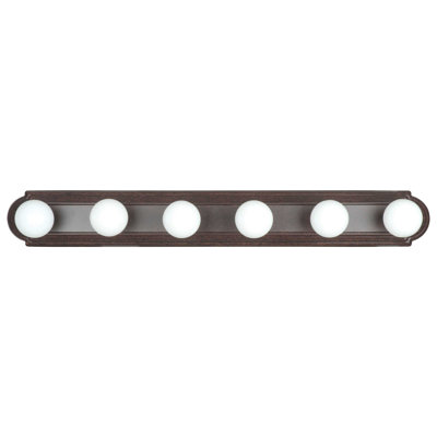 Sunset Lighting Raceway 6 Light Bath Vanity Light - Finish: Rubbed Bronze at Sears.com