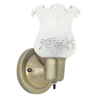 Sunset Lighting 1 Light Wall Sconce - Finish: Antique Brass at Sears.com
