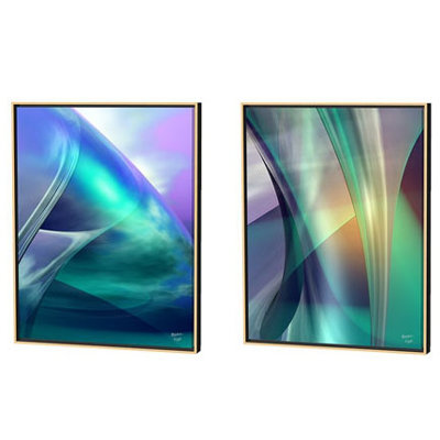 Menaul Fine Art Aqua Crossover and Guise Limited Edition Framed Canvas Set - Scott J. Menaul (2 Pieces) - Size: 38 x 30 at Sears.com