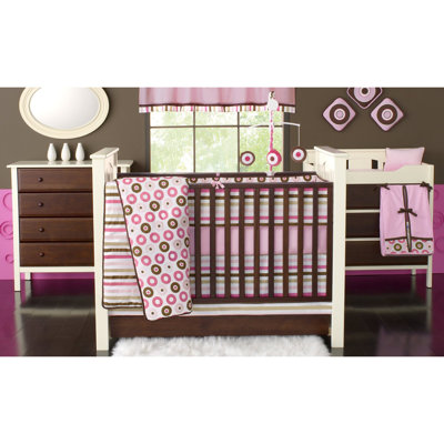 Bacati Mod Dots and Stripes Crib Bedding Set Bumper Free - Color: Green / Chocolate at Sears.com