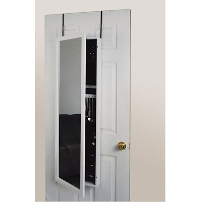Mirrotek Mirror Jewelry Armoire-Over the Door in White at Sears.com