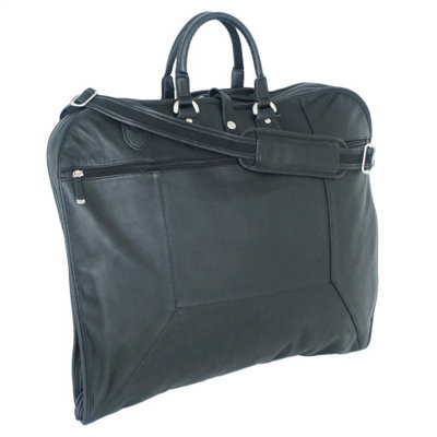 Mercury Luggage Sondrio Leather Garment Bag in Black at Sears.com