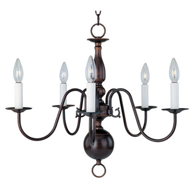 Maxim Lighting Early American 5 Light Candle Chandelier at Sears.com