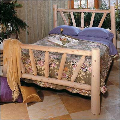 Rustic Cedar Sunburst Frame Bed - Bed Size: Queen