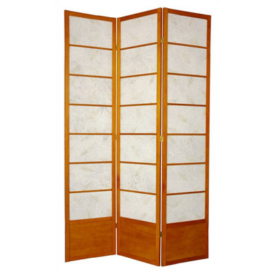 Oriental Furniture 84" Botanic Shoji Room Divider - Number of Panels: 5, Finish: Honey at Sears.com