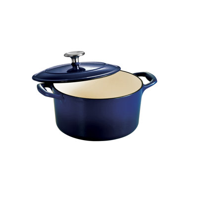 Tramontina Gourmet Enameled Cast Iron 5.5 Qt Covered Round Dutch Oven Gradated - Finish: Gradated Cobalt