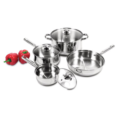 Heuck Stainless Steel 7-Piece Cookware Set