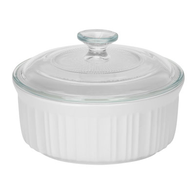 Corningware French White 1 1/2-Qt. Round Casserole (Set of 2)