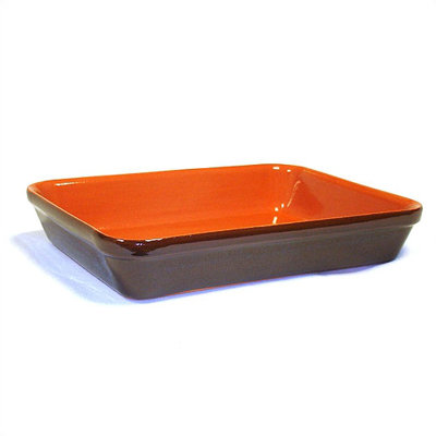 Piral Terracotta 12.5" x 10" Rectangular Baker in Brown - Heat Diffuser: None at Sears.com