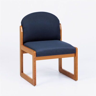 Lesro Classic Series Armless Guest Chair - Finish: Medium, Material: Essex Pewter Fabric at Sears.com
