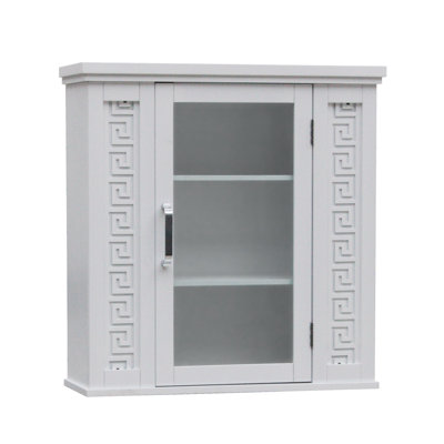 Elegant Home Fashions Greek Key Wall Cabinet in White at Sears.com