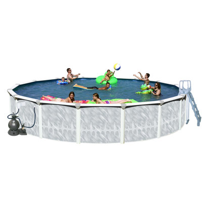 Heritage Pools Tango Round 52" Above Ground Complete Deluxe Pool Package - Size: 24' x 52" Round at Sears.com