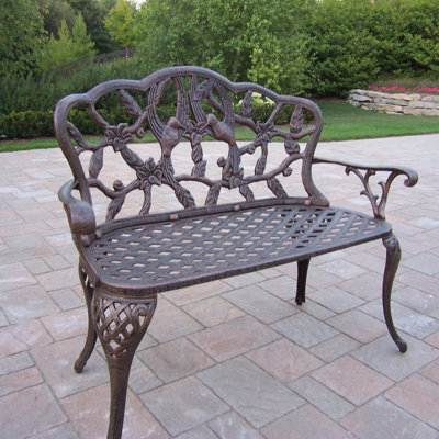 Oakland Living Hummingbird Aluminum Garden Bench - Finish: Antique Bronze at Sears.com