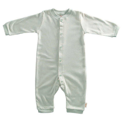 Tadpoles Organic Double Knit Cotton Footless Snap Front Romper in Sage - Size: 3 - 6 months at Sears.com