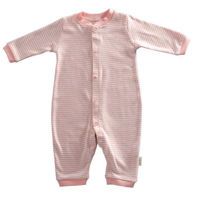 Tadpoles Organic Double Knit Cotton Footless Snap Front Romper in Salmon - Size: 3 - 6 months at Sears.com