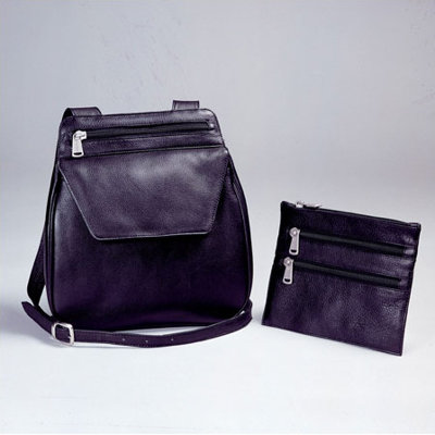 Winn International Black Cowhide Nappa Leather Shoulder Bag - Color: Black at Sears.com